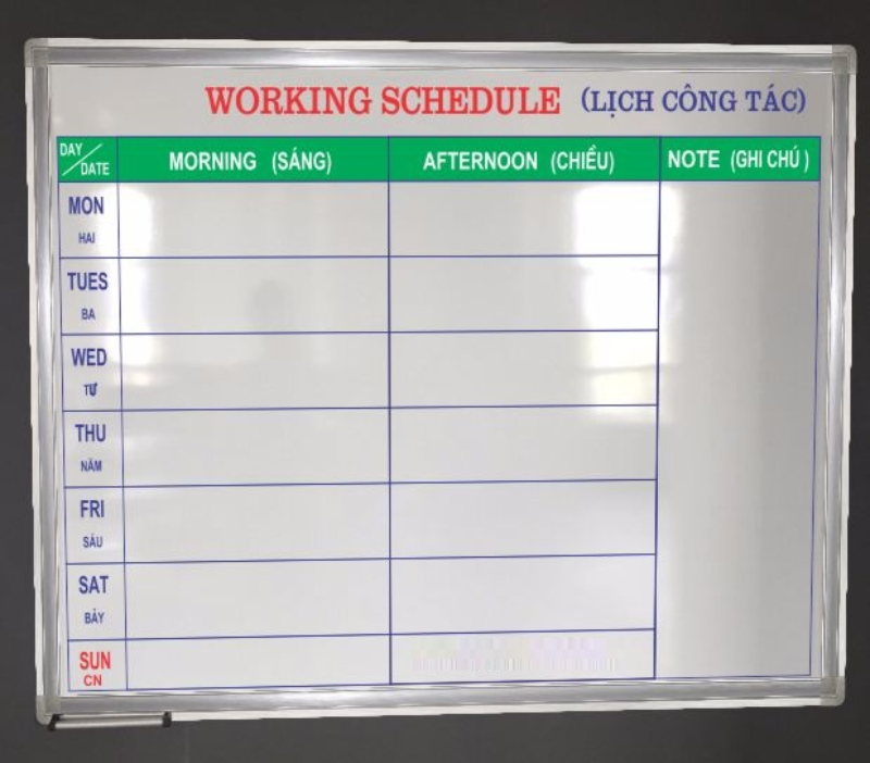 bảng trắng treo tường giá rẻ